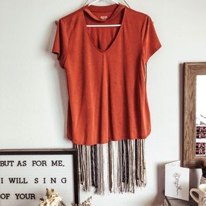 Rust Cut Out Tee